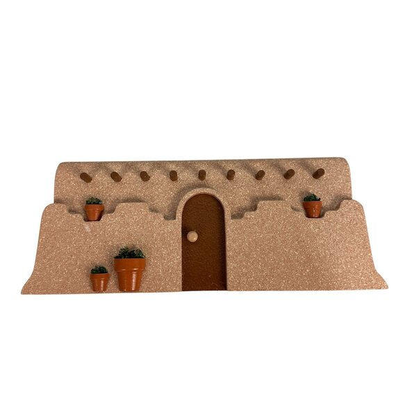 Handcrafted Southwest Style Wooden Tissue Box Cover Brown Las Cruces New Mexico - Picture 1 of 6